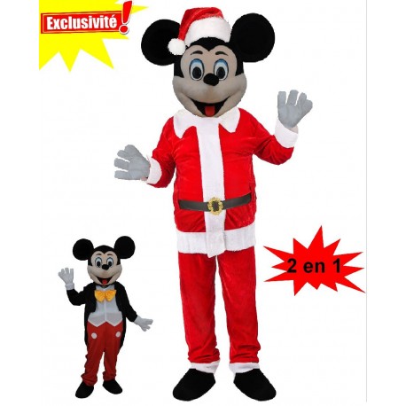 Mascotte père noel mickey disney