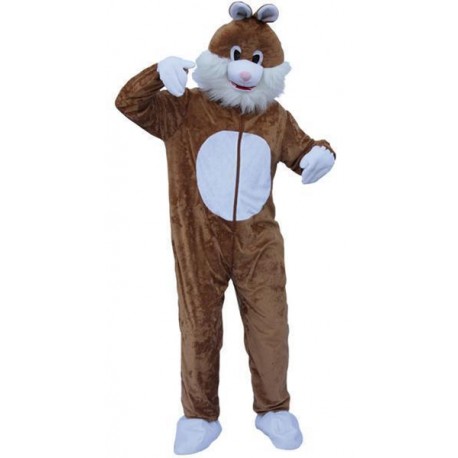 Mascotte de lapin marron