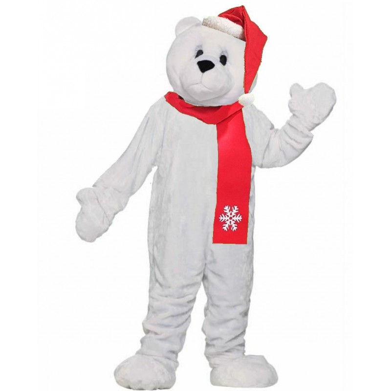 Déguisement mascotte ours blanc, animations polaires !