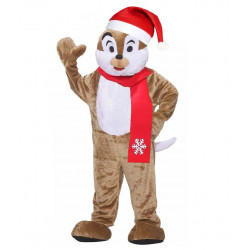 Mascotte d'écureuil de noel