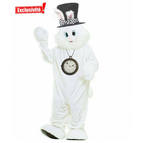 Mascotte Lapin Alice aux pays des merveilles