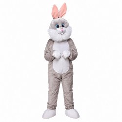 mascotte de lapin Gris