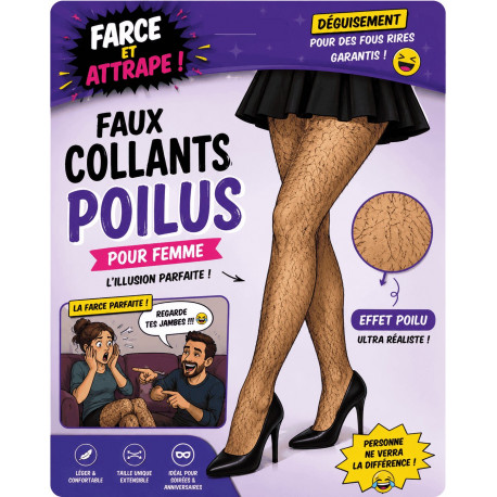 Collant avec poils