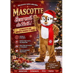 Mascotte Ecureuil Noël
