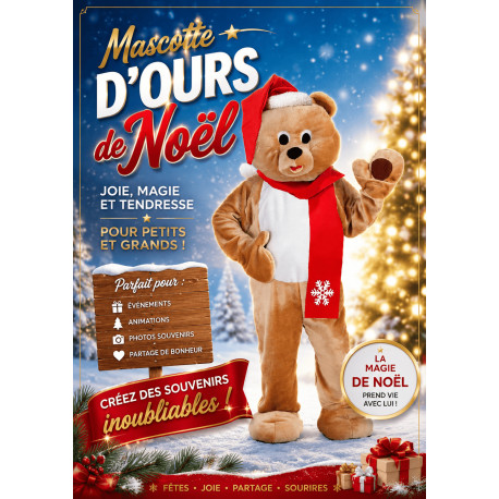 Mascotte Ours de Noël