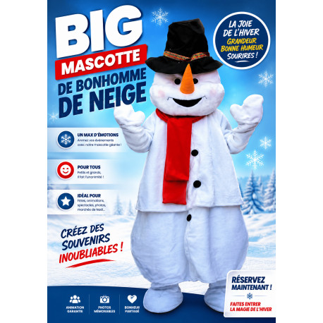 Mascotte de Bonhomme de neige 