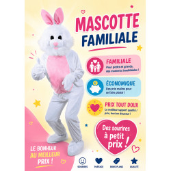 mascotte de lapin Blanc