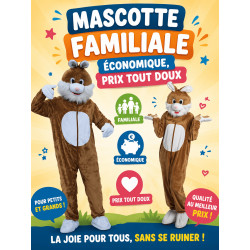 Mascotte de lapin marron
