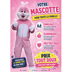 mascotte de Lapin Rose