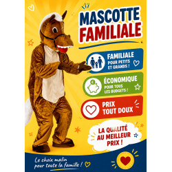mascotte de cheval Heureux