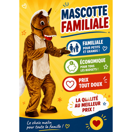 mascotte de cheval Heureux
