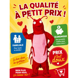 mascotte de crevette langouste