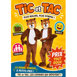 Mascotte duo écureuil TIC & TAC