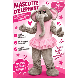Mascotte d'Eléphant tutu