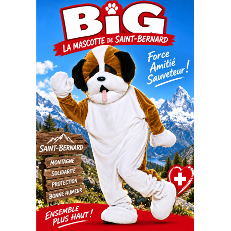 Mascotte de Chien St Bernard