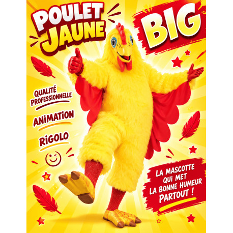 MASCOTTE POULET JAUNE