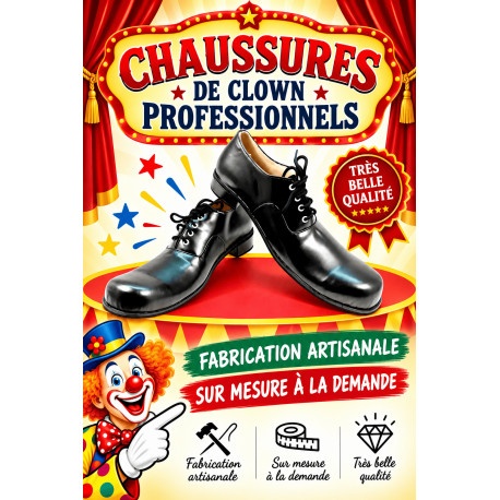CHAUSSURE EN CUIR POUR CLOWN PROFESSIONEL