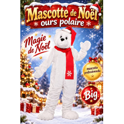 Mascotte Ours polaire Noël