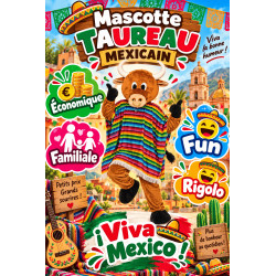 Mascotte taureau mexicain