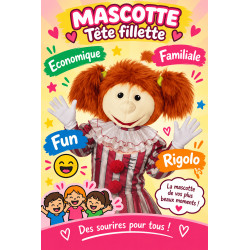 Tête de mascotte fille