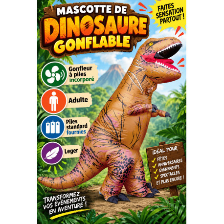 Mascotte dinosaure gonflable