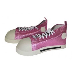 chaussure de clown géante rose